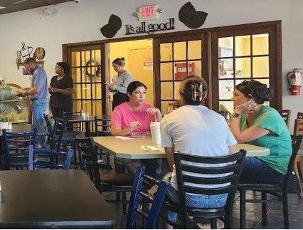 Guests in the dining room