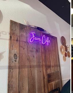 Java Cafe neon sign
